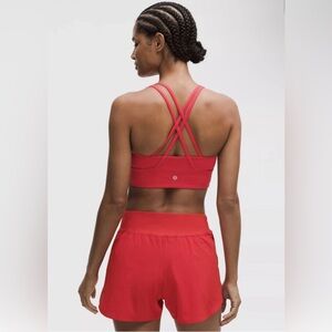 Lululemon NWT Red glow long line energy Sports Bra